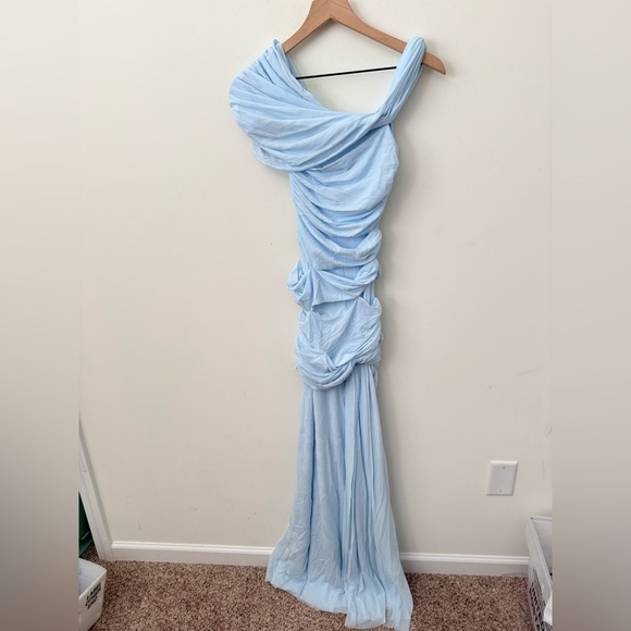 NWT Deme by Gabriella Alba Maxi Long Dress in Ice Blue Size XS - Picture 2 of 6
